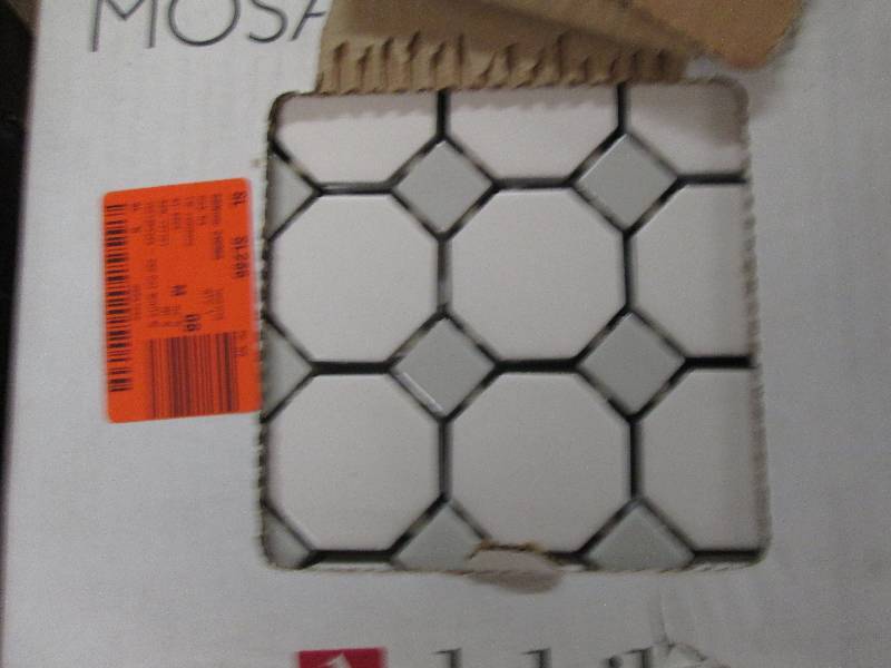 ceramic mosaic tile 10sqft matte wh...