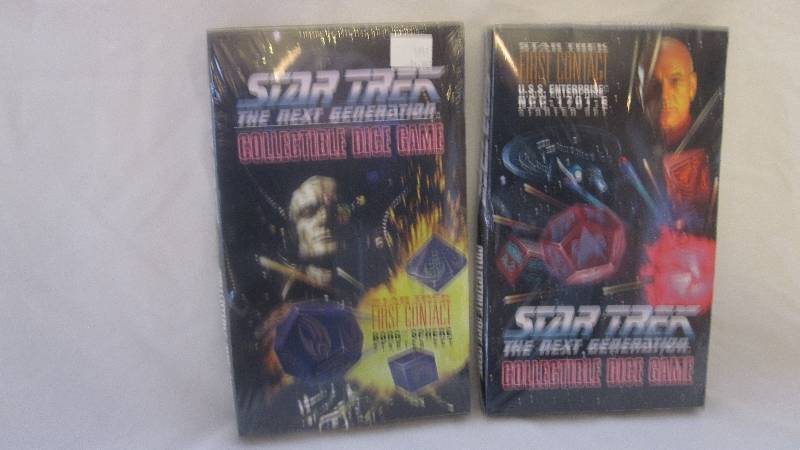 lot 26 image: 2 NIB Star Trek the Next Generation and First Contact Dice Game