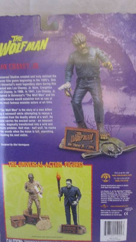 lot 73 image: Universal Studios Monsters Series 1 The Wolfman Lon Chaney action figure