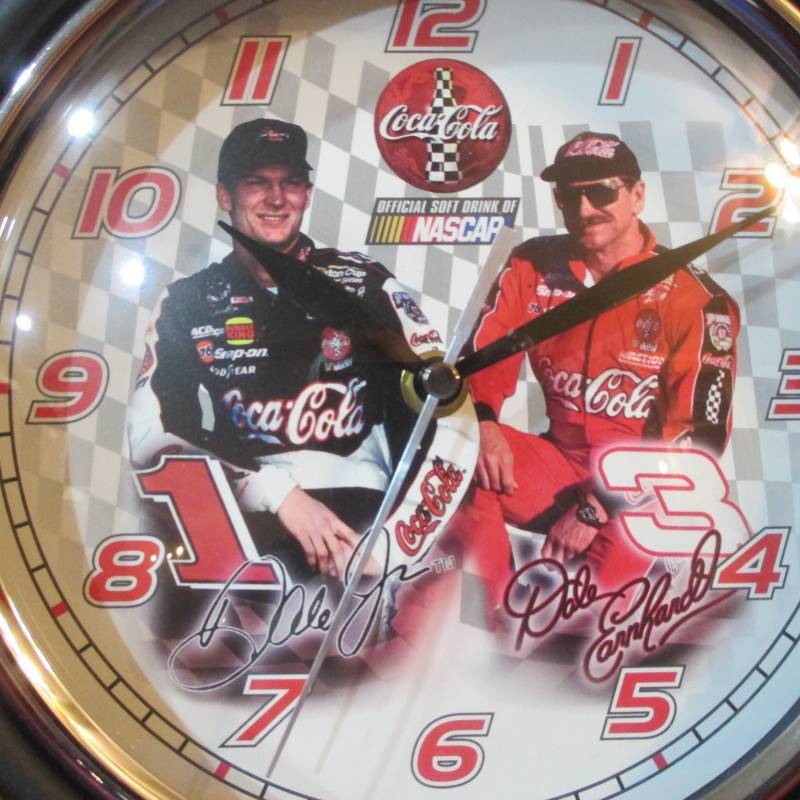 lot 16 image: Dale Sr & Dale Jr Coca-Cola Clock