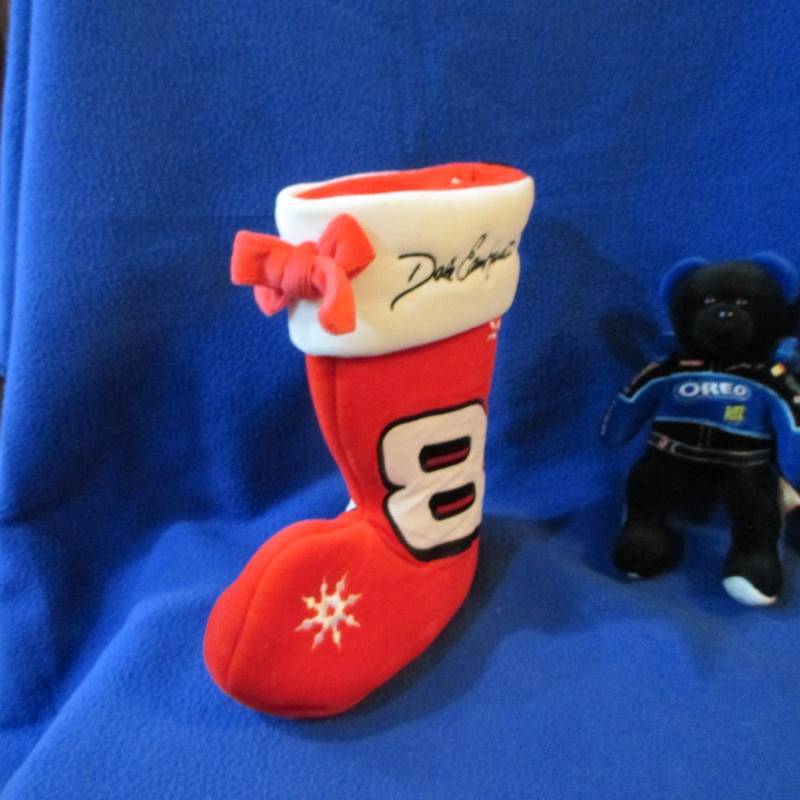 lot 24 image: Dale Jr Christmas Stoking & Teddy Bear
