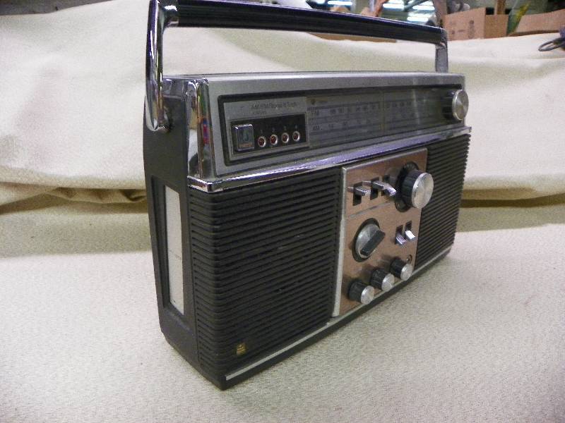 Old radio with 8 track player