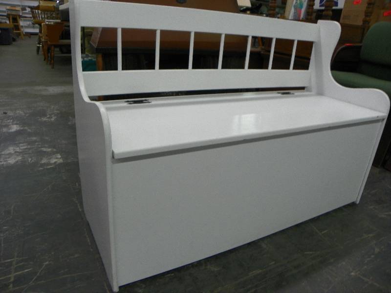 Wood storage bench with games