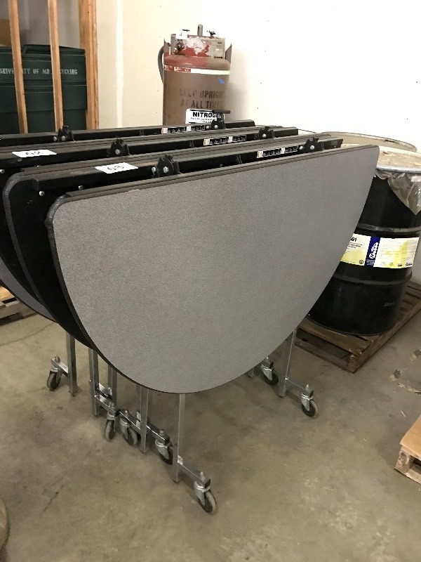 One round cafeteria table