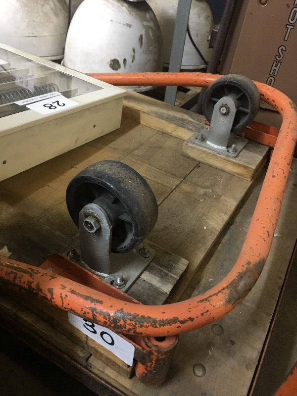 Flat wooden warehouse cart