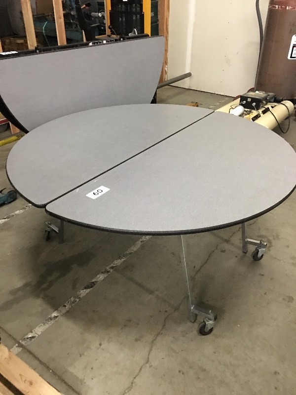 One round cafeteria table