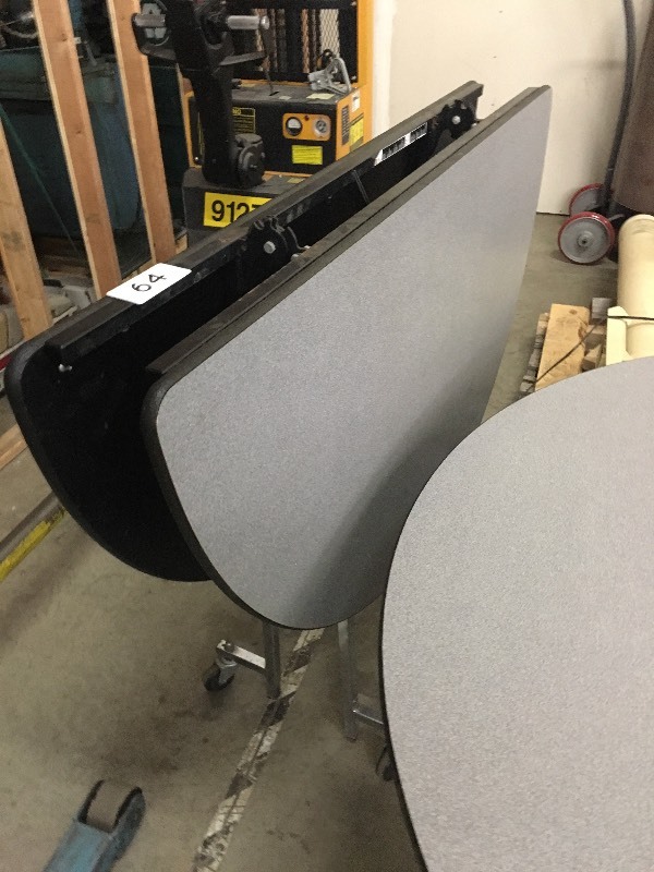 One round cafeteria table