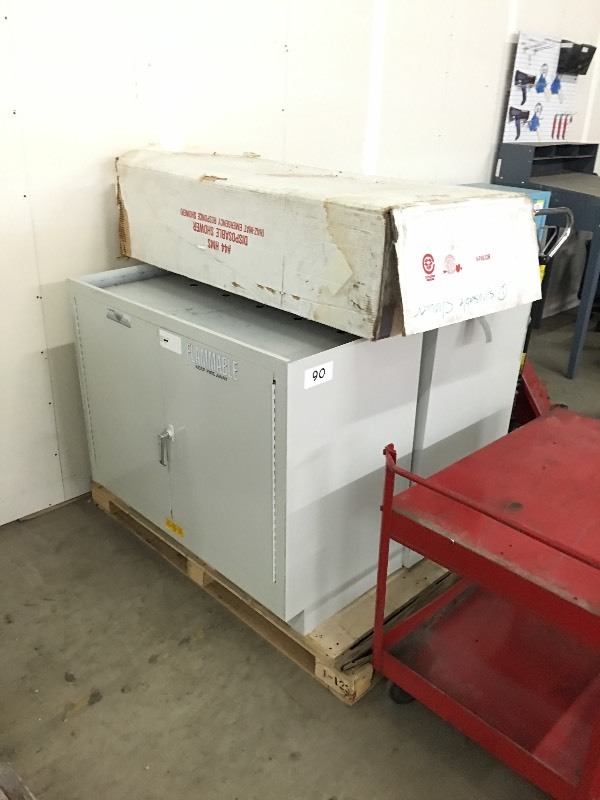 Lot of 2 Justrite flammable cabinets
