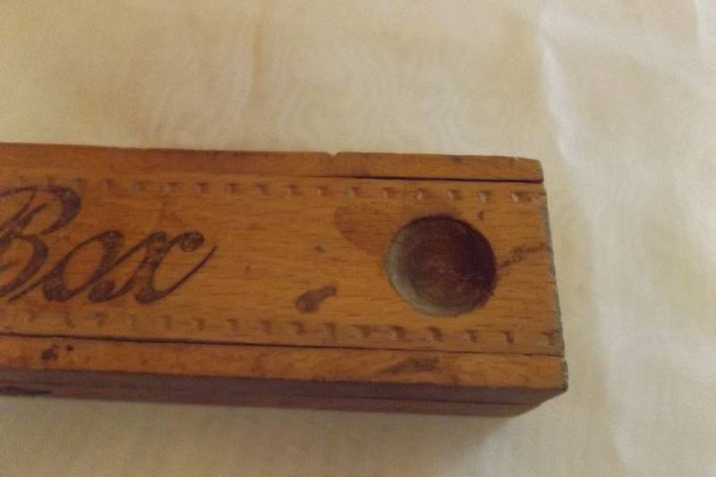 Vintage Wood Pencil Box