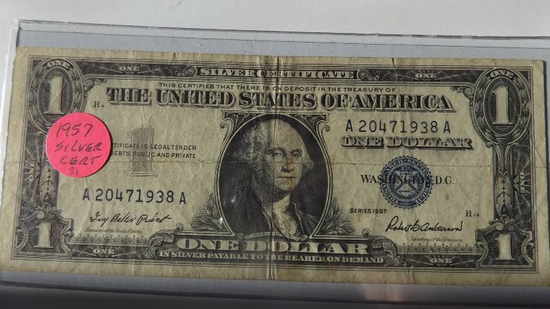 1957, 1957-A, 1957-B $1 Silver Certificates