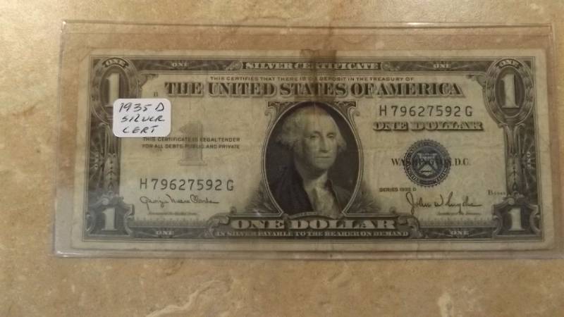 (2) 1935-D $1 Silver Certificates