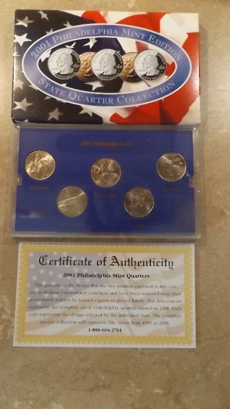 2001 Philidelphia Mint Edition State Quarter Collection