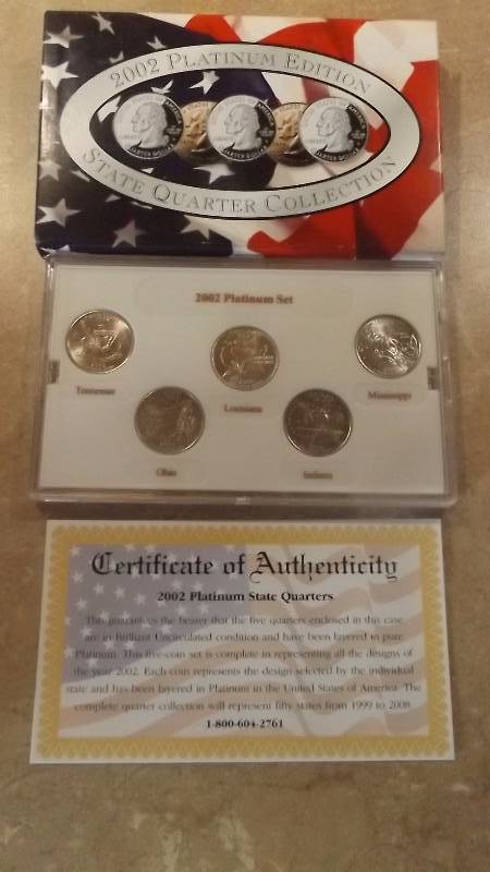 2002 Platinum Edition State Quarter Collection
