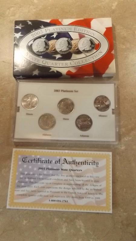 2003 Platinum Edition State Quarter Collection