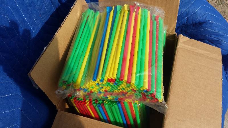 lot 96 image: Sno Cone Sryup StrawSpoons