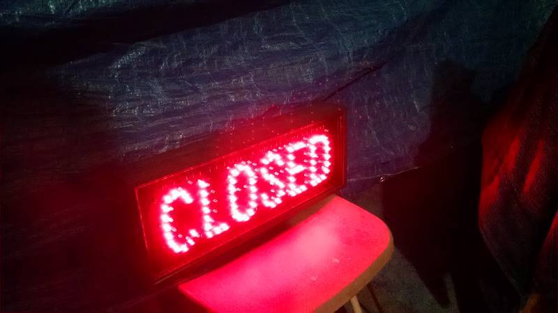 lot 63 image: OpenClose LED Sign
