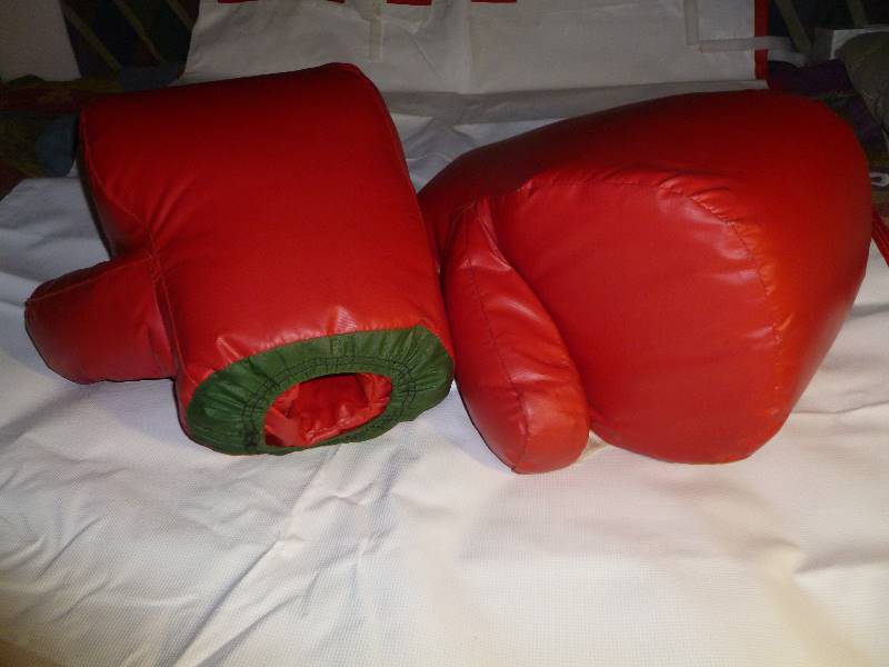 lot 74 image: Youth Red Oversized Boxing Gloves