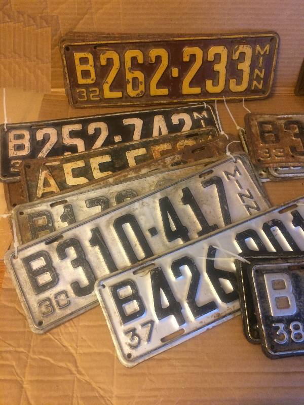 lot 63 image: Minnesota 1930s License Plates