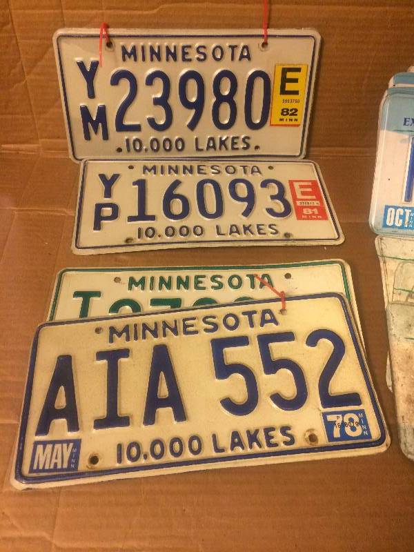 lot 71 image: Assorted Minnesota License Plates