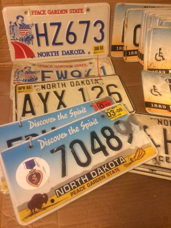 lot 74 image: Assorted North Dakota License Plates