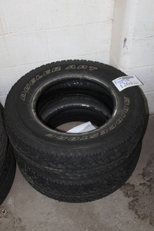 Lot of (2) Dueler APT P23570R16 Tires w Raised Outlined White Lettering