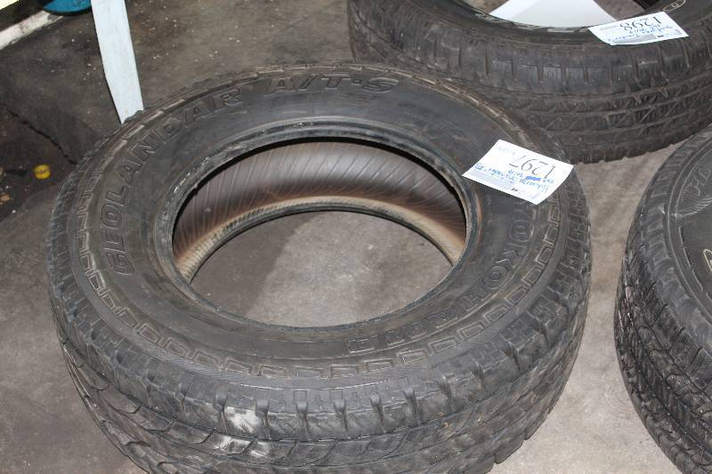 Lot of (1) Yokohama Geolander ATS P26570R17 Tire w Raised Outlined White Lettering