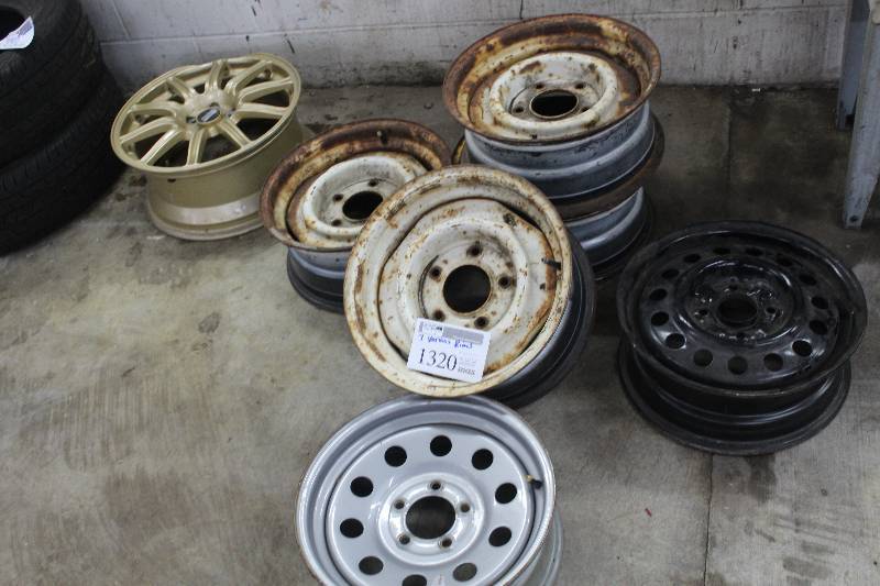 Lot of (7) Various Size & Bolt Wheels