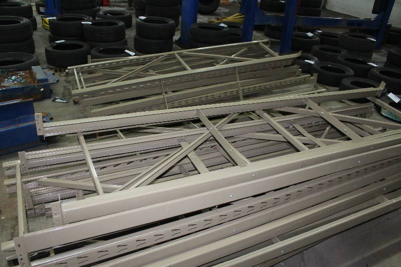 Lot of Pallet Racking Including 12-Uprights AND 24-Crossbeams