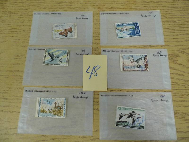 6 Duck Stamps 1960s