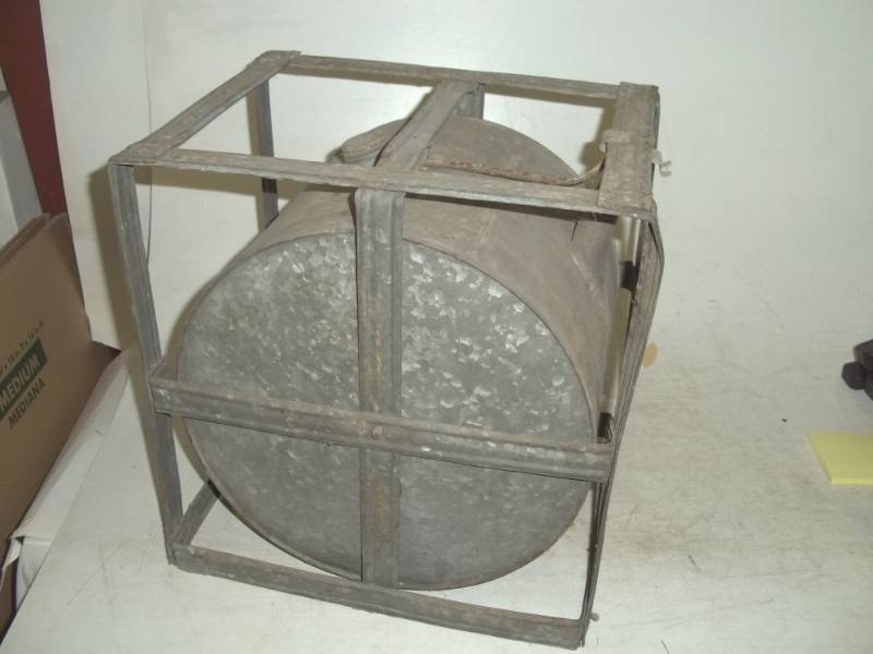 lot 45 image: Galvanized vintage liquid dispenser