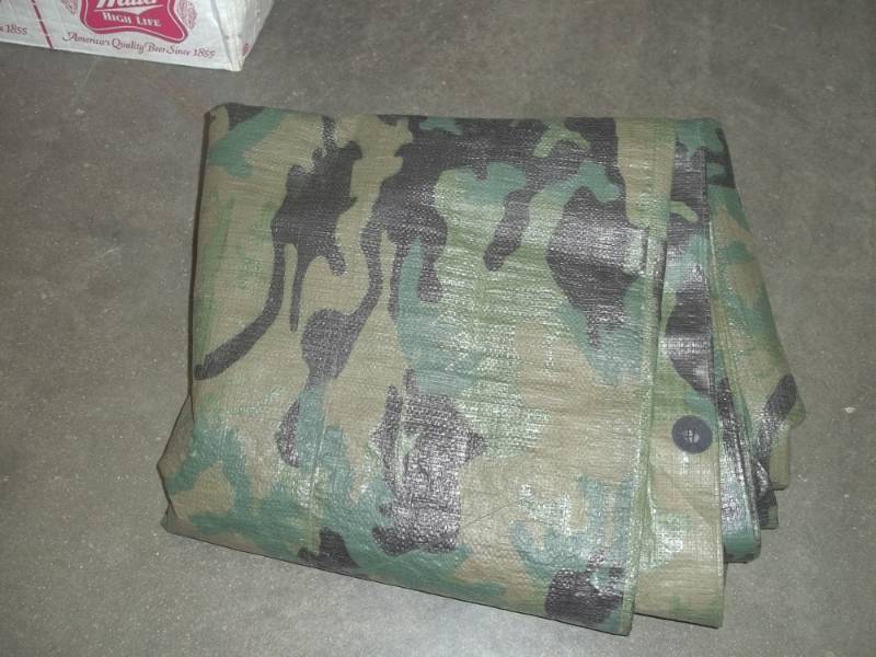 lot 107 image: Camouflage tarp