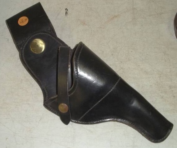 lot 219 image: Black leather revolver holster
