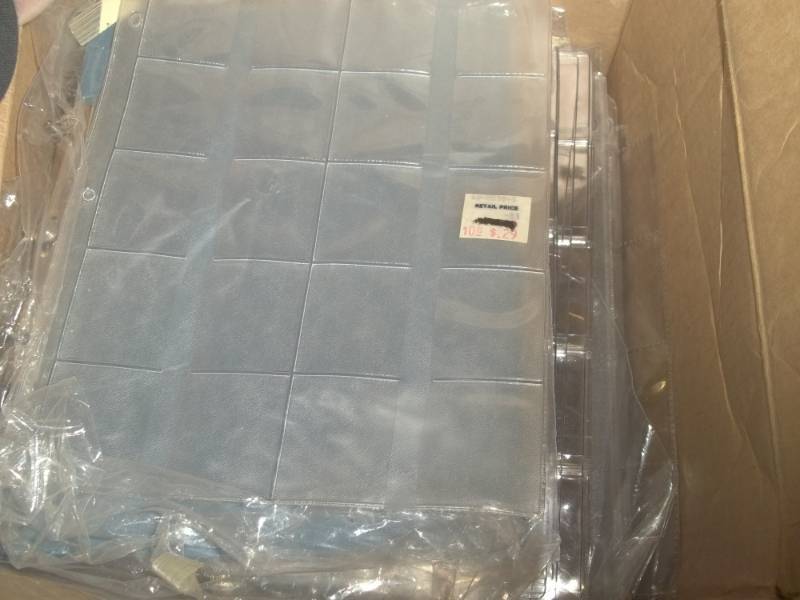 lot 277 image: Vinyl protector pages for coins, stamps or slides