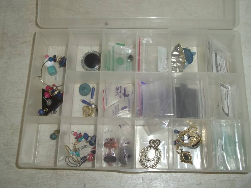lot 288 image: Jewelry making supplies in case