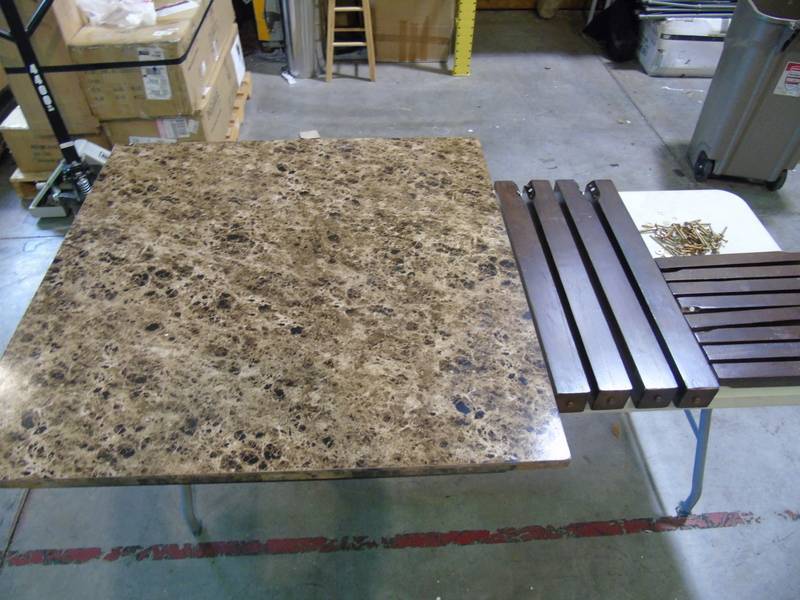 lot 32 image: alcove 5-Pc. Marble-Look Dining Set