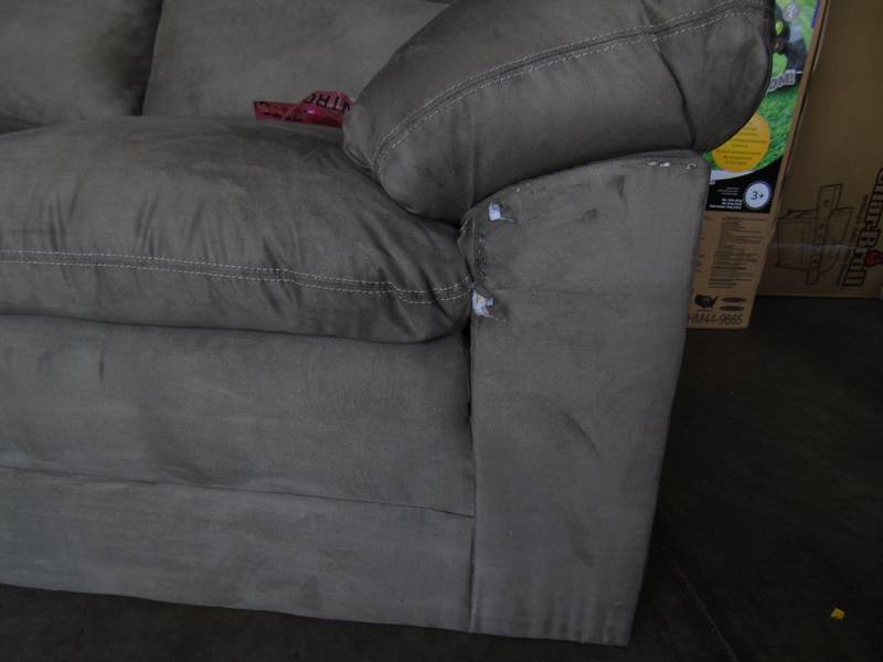 lot 68 image: Ashley Keanna Cobblestone Microfiber Sofa