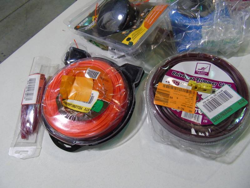 lot 125 image: Box of various Weed-Trimmer Parts