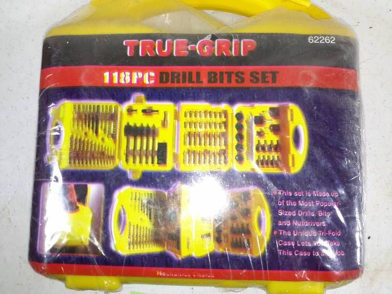 lot 15 image: 118pc Drill Bit set.. TRUE GRIP