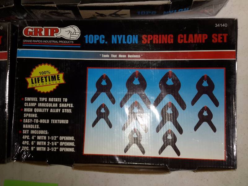 lot 36 image: 4, GRIP, 10 piece nylon spring clamps sets