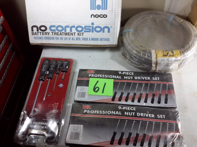 lot 61 image: Nut Driver Sets, Battery Corrosion Kit,Clear Food Grade hose