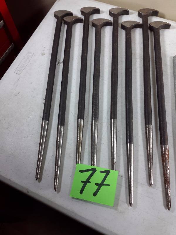 lot 77 image: 8, Steel Pry Bars as pictured