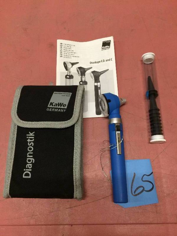 Retails New $180 KaWe Piccolight F.O. Professional Pocket ENT Otoscope with 3x Magnification, Navy Blue