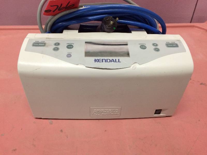 Kendall 6060 AV Impulse Foot Pump SCD (Sequential Compression Device) Ankle Compression Unit. Has wear & chips to case.  Works