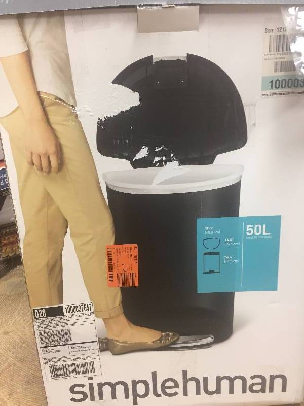 lot 3 image: Simply Human 50L Trash Can