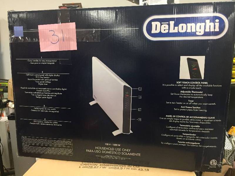 lot 31 image: DeLongghi Slim Style Portable Electric Panel Heater