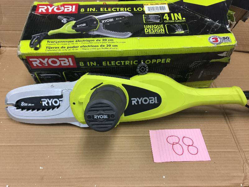 lot 88 image: Ryobi 8 in. 5-Amp Electric Lopper in like New working conditions