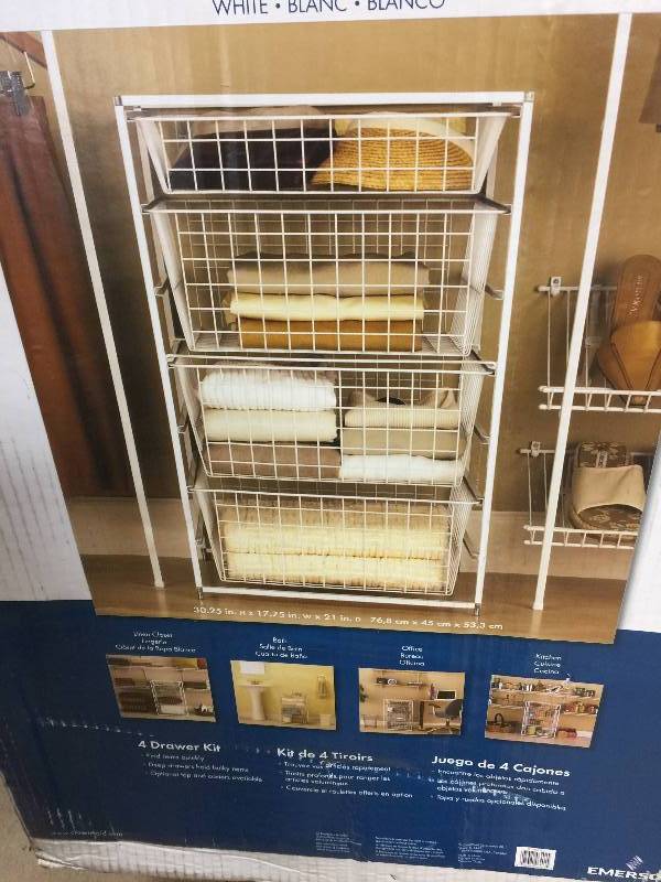 Closetmaid 29 In H Drawer Kit With 4 Wire Baskets Kx Real Deals