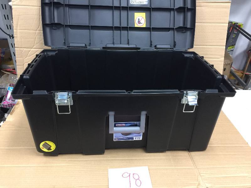 lot 98 image: Sterilite 23-Gallon (92-Quart) Footlocker, open Box never been used Stock and actual photos used to display item