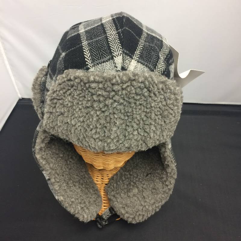 Grey Plaid Trapper Hat