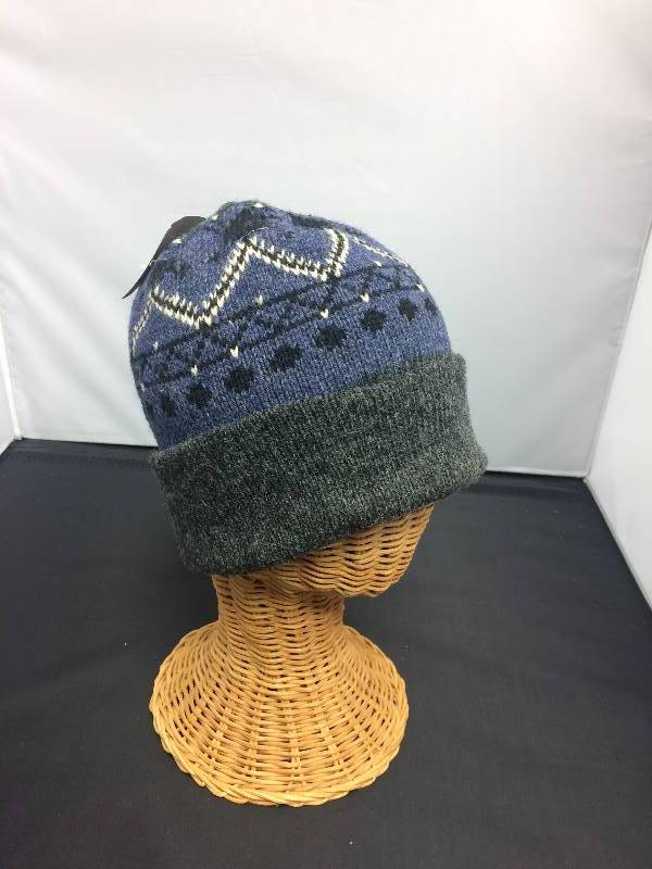 Skull Cuff Winter Hat BlueGrey